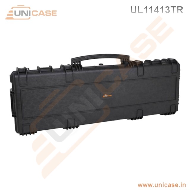 Waterproof hard rifle case with wheels isometric
