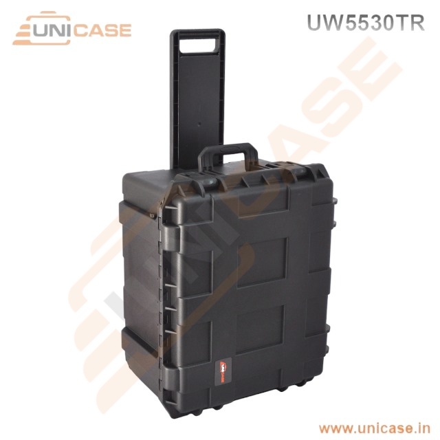 IP67 rated hard plastic carry case with wheels and custom foam