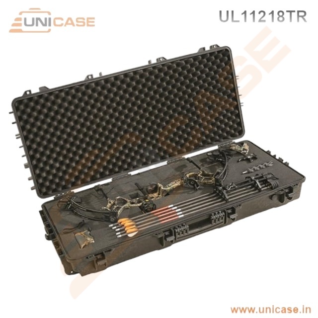 Waterproof hard plastic bow and arrow case Custom hard plastic bow and arrow case with foam