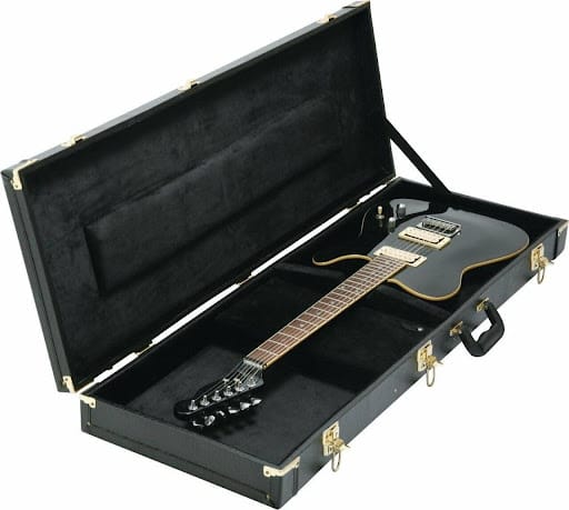 Custom hard plastic guitar carry case with foam customization
