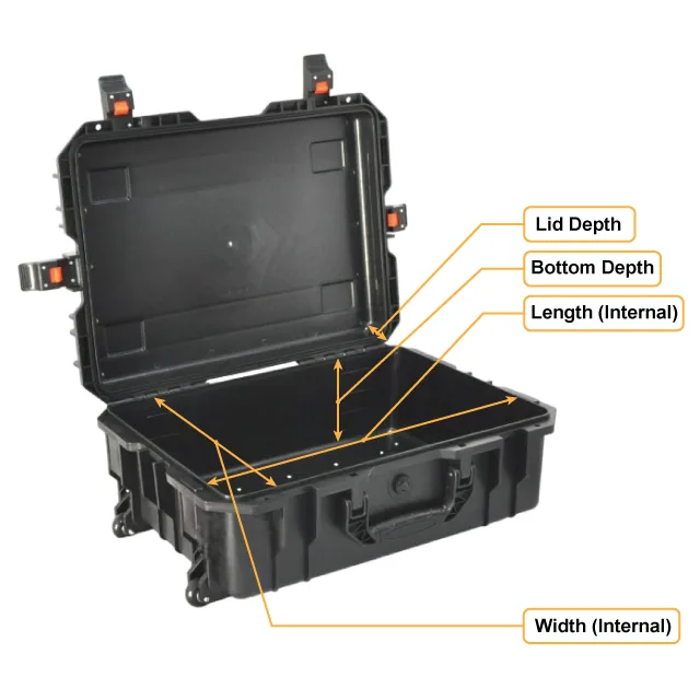 Buy Protective Rolling Hard Carry Case UW1909 Heavy Duty Waterproof Hard Case