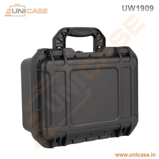 Small water tight plastic drone transport case with foam fabrication