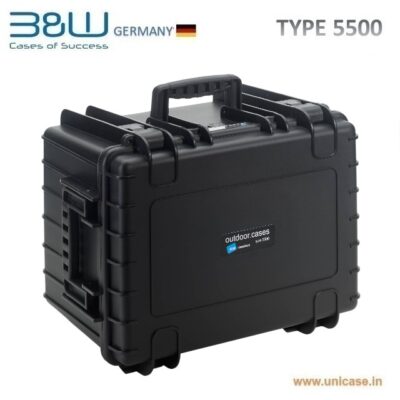 TYPE 5500 <span> B&W Industrial grade IP67 hard plastic Carry Case: Premium quality water proof MIL certified hard plastic carry case</span>