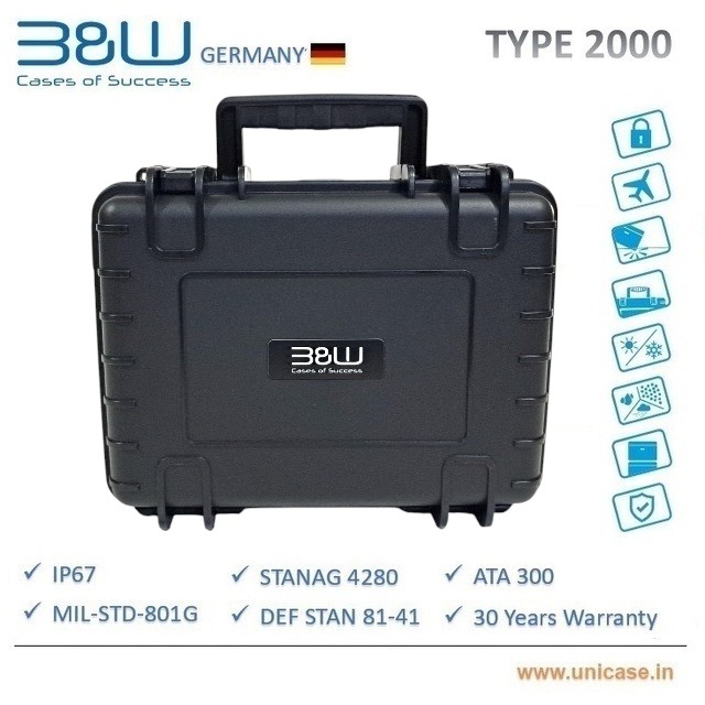 TYPE2000 B&W hard plastic transport case : Pelican case for Industrial hard case with custom case Pelican case for Industrial hard case with custom case : TYPE 2000 B&W hard plastic transport case from Unicase