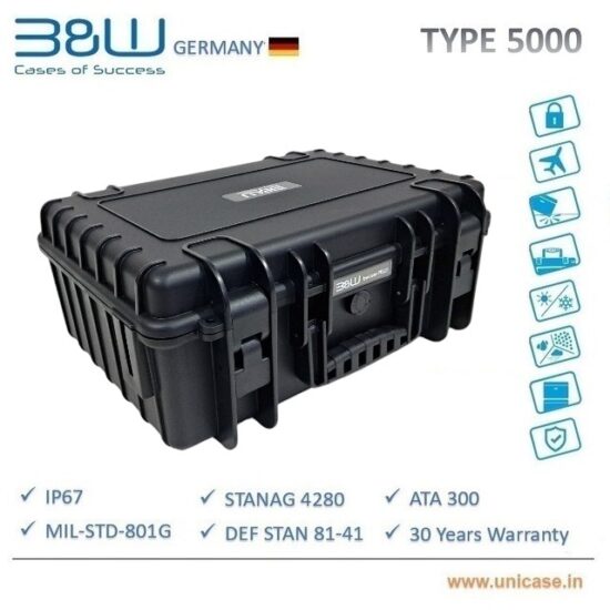 IP67 grade and MIL grade TYPE 5000 B&W protective hard plastic case : Max hard cases type Equipment carry case with customized foam