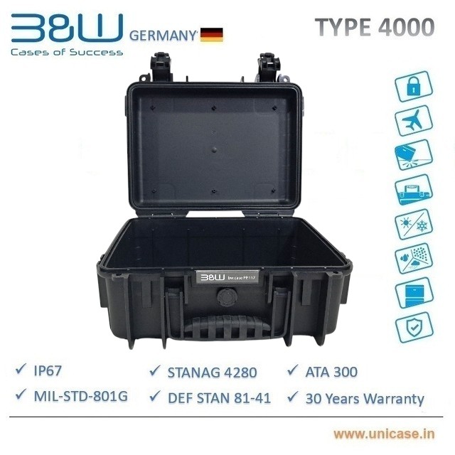 Rugged hard case like MAX hard case or Explorer hard plastic carry case : B&W TYPE 4000 Protective Pelican case