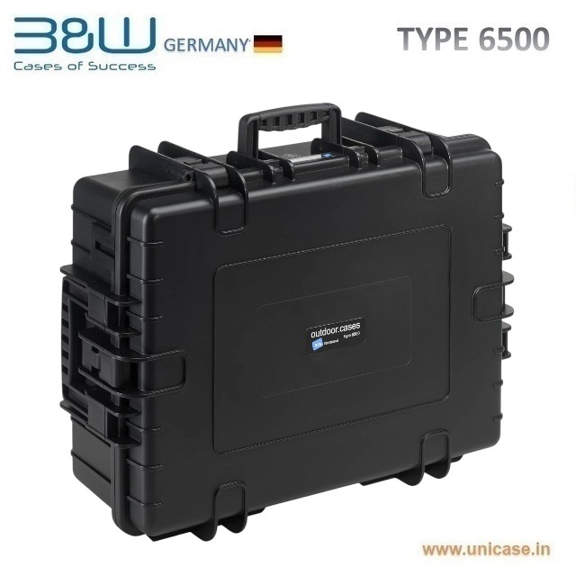 B&W TYPE 6500 MIL-grade and IP67 certified waterproof and dust proof hard plastic cases with custom cases which are shockproof cases with customized foam