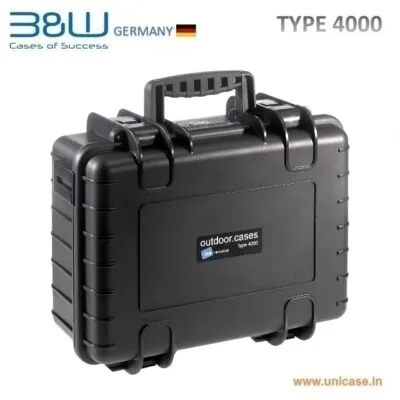 TYPE 4000 <span> B&W IP67 and MIL grade certified Plastic Carry Case: Highest quality waterproof plastic carry case</span>
