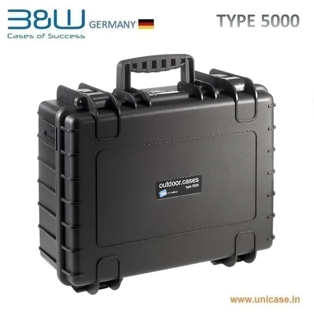TYPE 5000 B&W IP67 and MIL standard hard Carry Case: Premium quality rugged plastic hard carry case